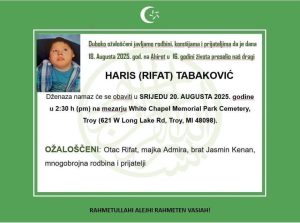 Velika tuga u Americi: Preminuo 16-godišnji Haris Tabaković