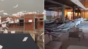 Video / Oluja pogodila Hrvatsku: Poplavljene ceste, oborena stabla, planuo krov od groma